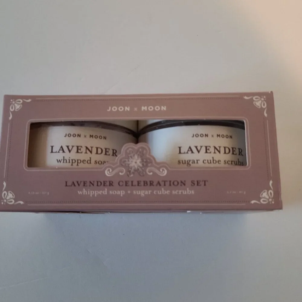 JOON X MOON WHIPPED SOAP & SUGAR CUBE GIFT SET-LAVENDER 2PC/ NEW IN BOX